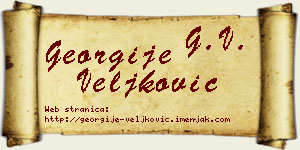 Georgije Veljković vizit kartica